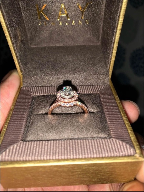 Neil Lane Jewelry - Kay Jewelers Rose Gold Halo Diamond Ring Set